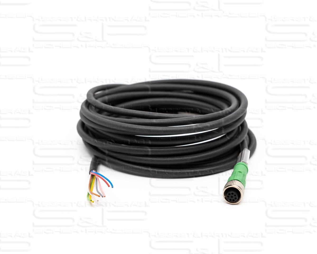 8-pin M12 sensor/actuator connection cable 5m