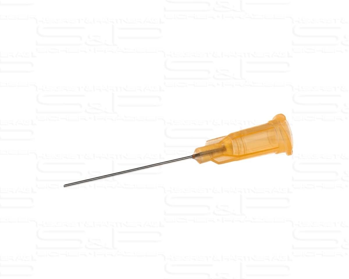 Dosiernadel, gerade, Gr. 23, orange, 1"