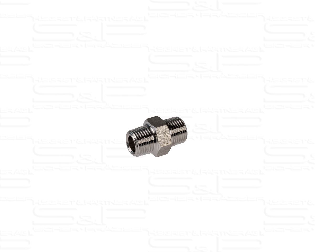 Adaptateur fileté INOX, filetage R1/8" (m.), R1/8" (m.)