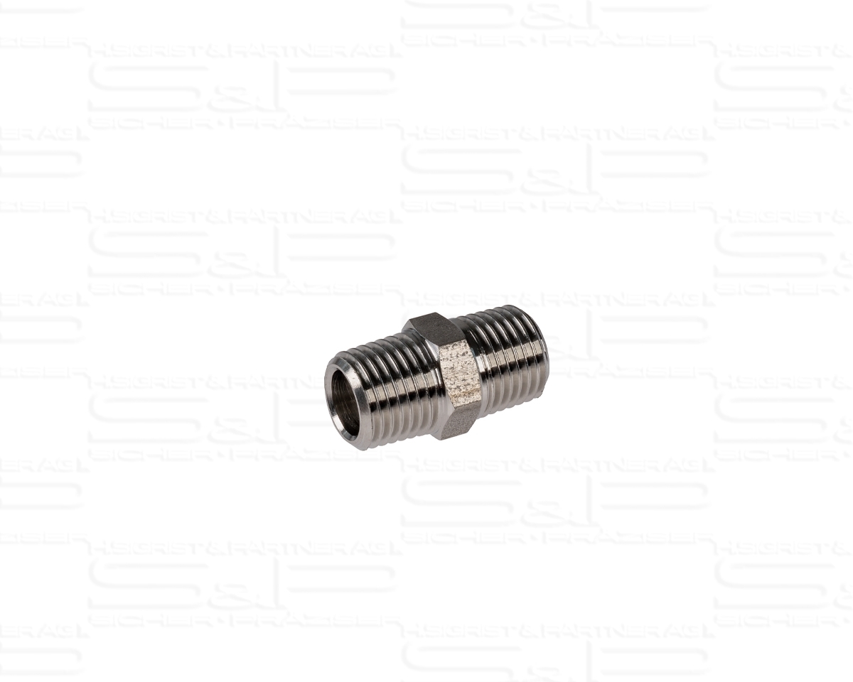 Adaptateur fileté INOX, filetage R1/4" (m.), R1/4" (m.)