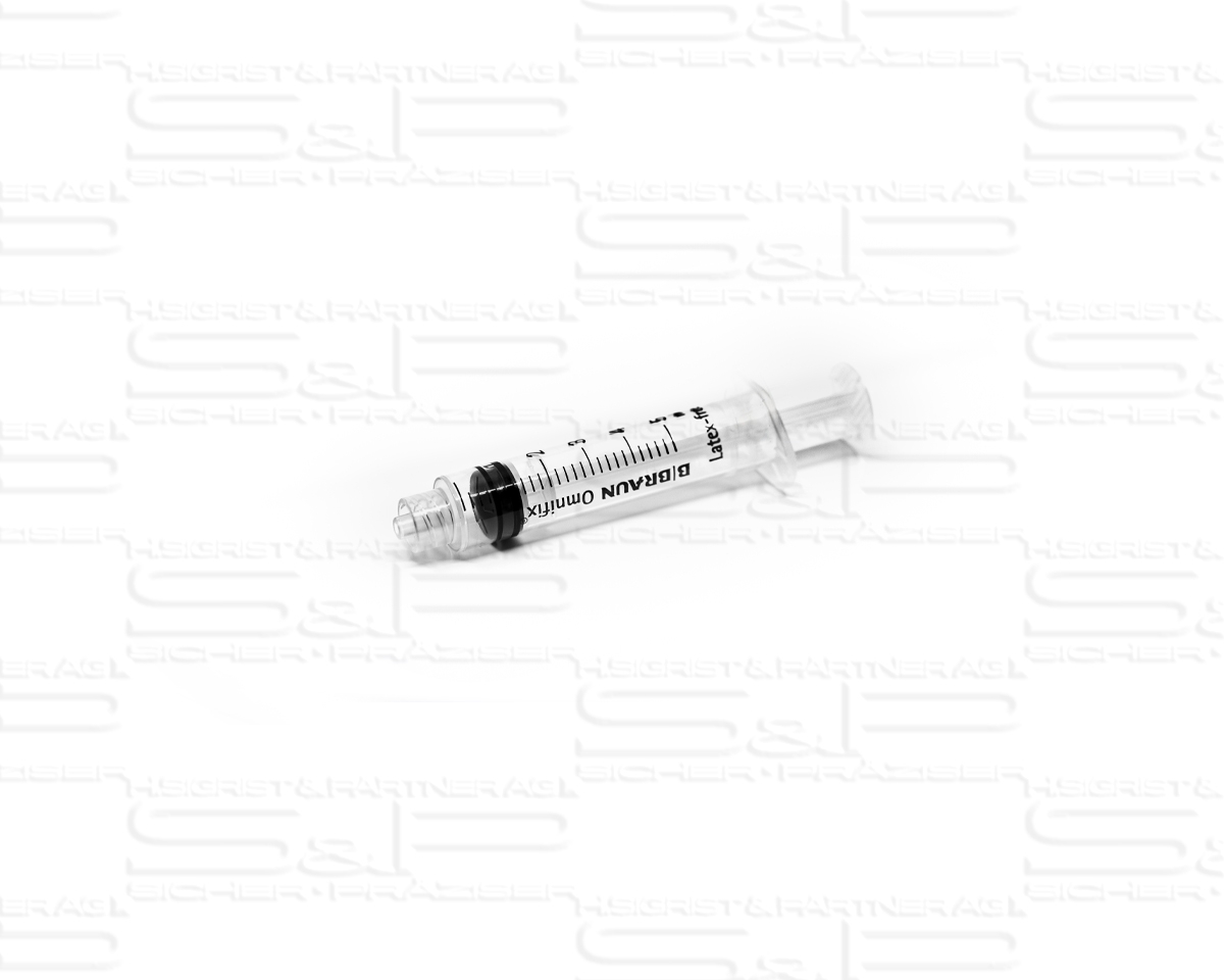 Syringe complete, transparent, Luer Lock, 5 cc