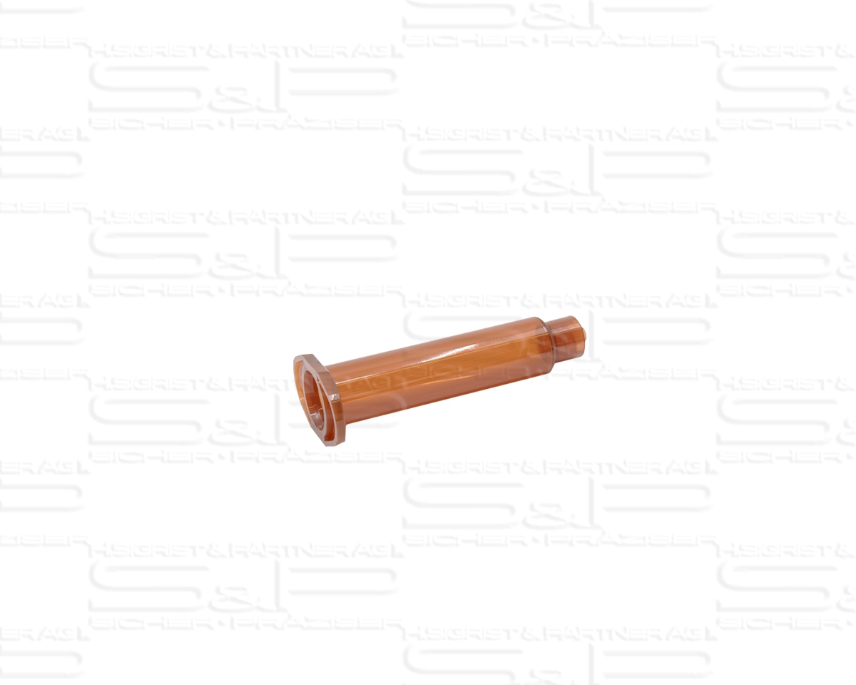 Syringe barrel, amber, Luer Lock, 5 cc, UV